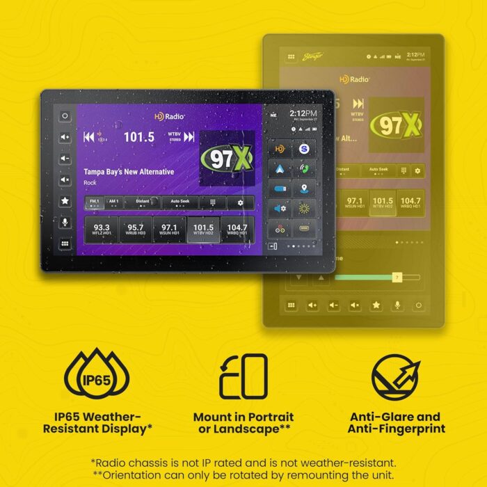 Stinger HORIZON12 12.8" Universal Car Stereo 1080p Full HD Vertical Tesla-Style or Horizontal Touchscreen Radio + DM-810 8x10 Channel Matrix Digital Signal Processor (DSP) - Image 5